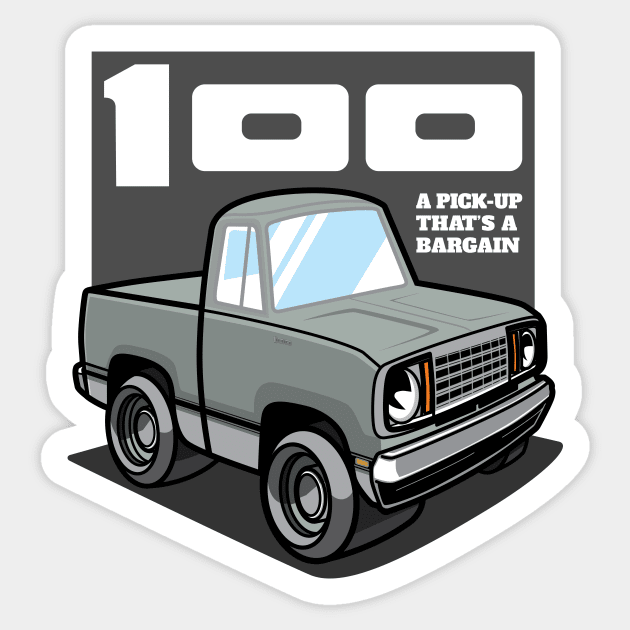 Light Silver Poly - D-100 (1978 - White-Based) Sticker by jepegdesign